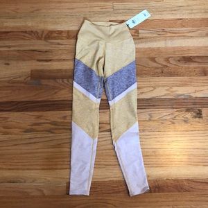 NWT alosoft sheila legging tuscan sun colorblock